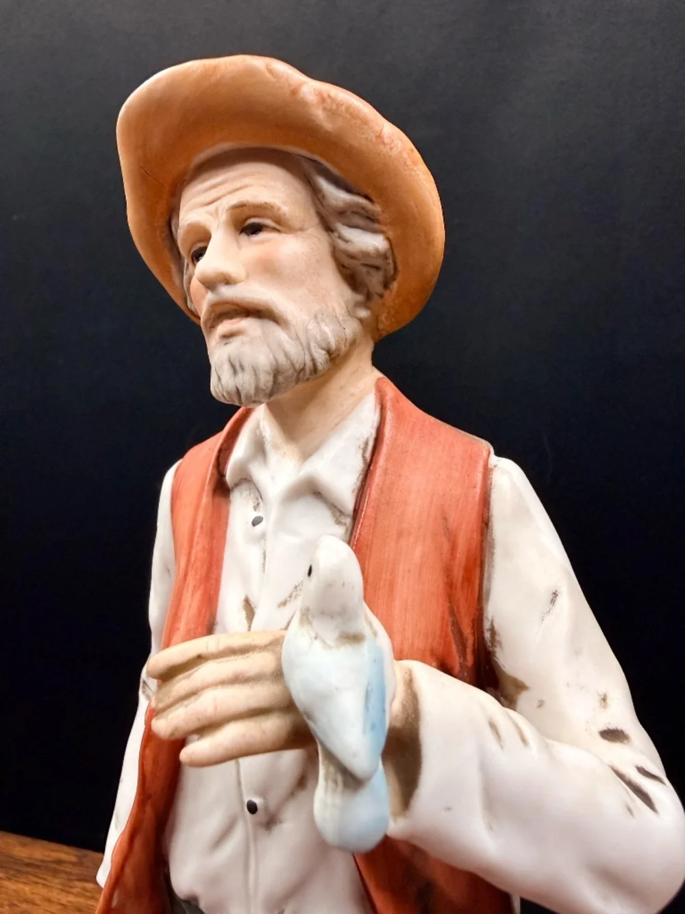 HOMCO Farmer with Rooster Figurine #1434